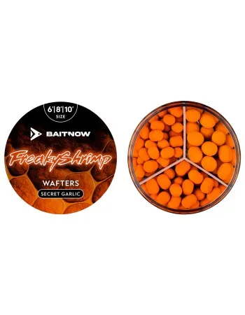 Балансирани дъмбели Mikado Baitnow Freaky Shrimp Wafters, 6-8-10мм, Secret Garlic