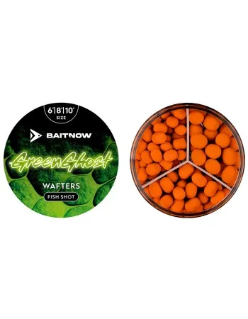 Балансирани дъмбели Mikado Baitnow Green Ghost Wafters, 6-8-10мм, Fish Shot