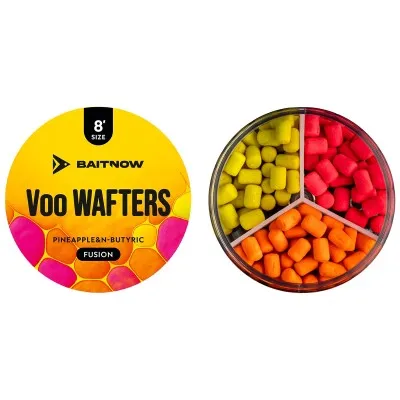 Балансирани дъмбели Mikado Baitnow Voo Wafters Fusion, 8мм, Pineapple & N-Butyric