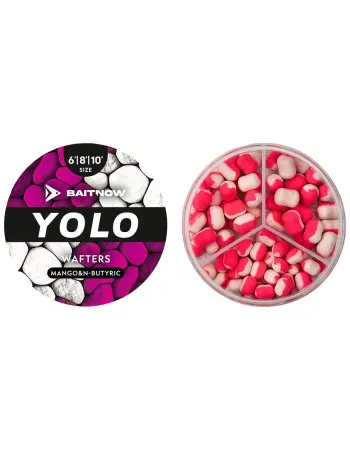 Балансирани двуцветни дъмбели Mikado Baitnow Yolo Wafters, 6-8-10мм, Mango & N-Butyric