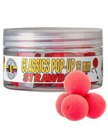 Плаващи топчета за шаран VDE Classics Pop-Up, 16 мм, Strawberry