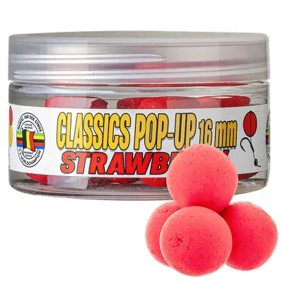 Плаващи топчета за шаран VDE Classics Pop-Up, 16 мм, Strawberry