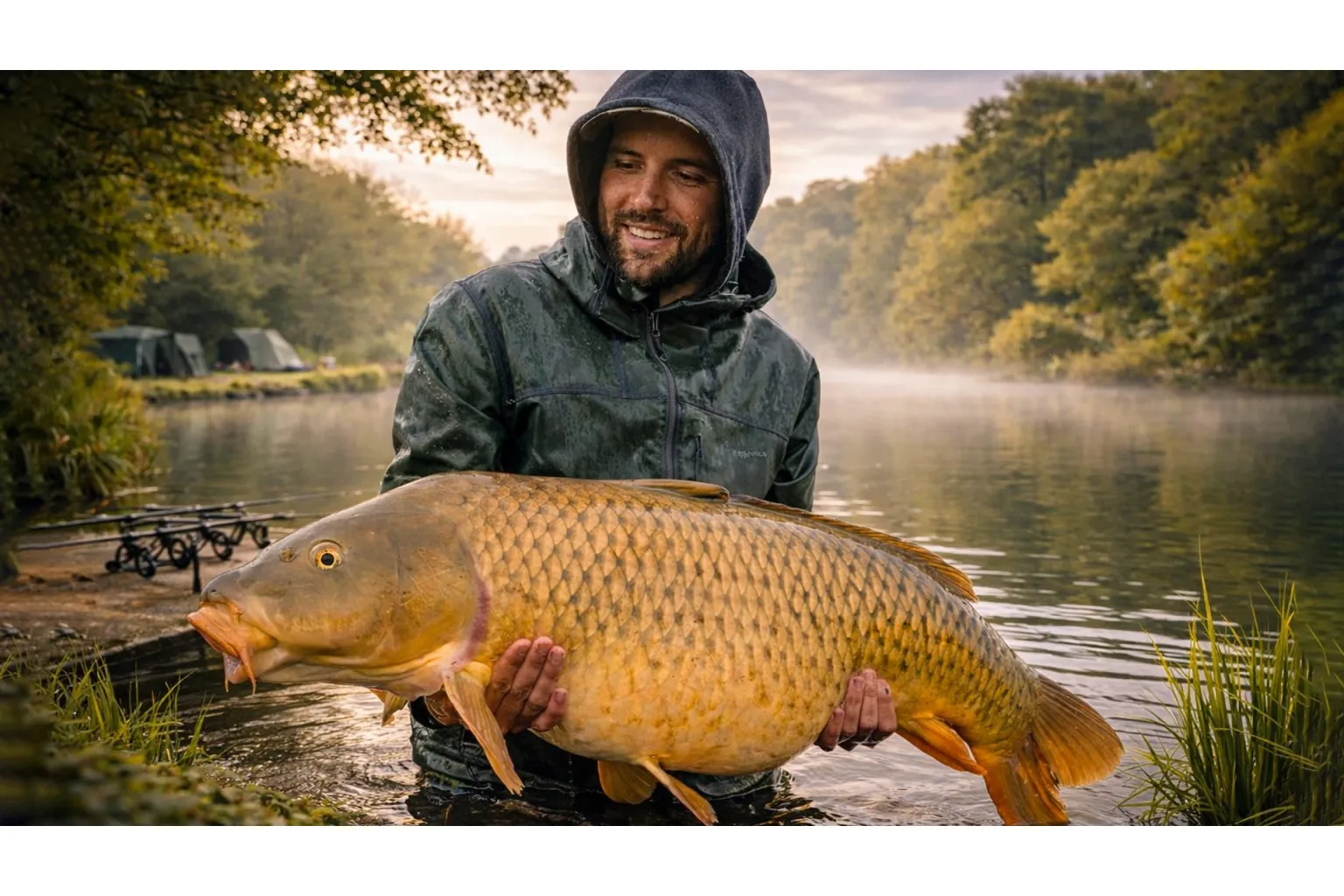 Трофеен шаран, уловен с правилно подбрана стръв - пелети и протеинови топчета