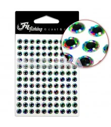 3D очи за изкуствени примамки Fil Fishing Fish Eyes - Silver
