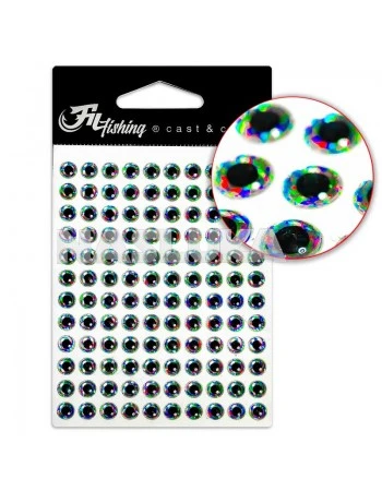3D очи за изкуствени примамки Fil Fishing Fish Eyes - Silver