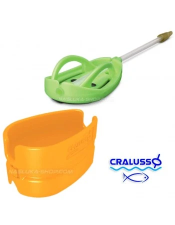 Фидер хранилкa с преса Cralusso Rocket Method Basket Fluo Green - 3420