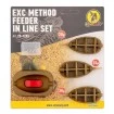 Комплект метод фидер хранилки с вирбели и преса Extra Carp Method Feeder In Line Set - 7203
