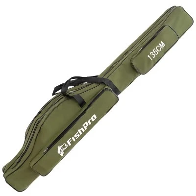 Троен калъф за въдици FishPro Green