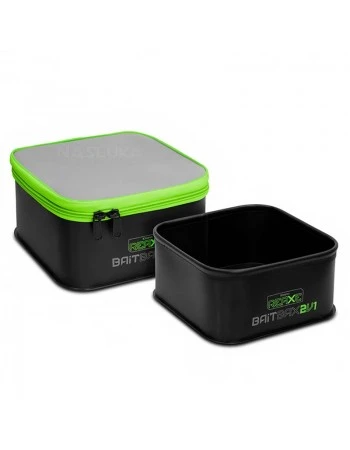 Комплект кутия и футер за фидер Delphin REAXE BaitBAX 2in1