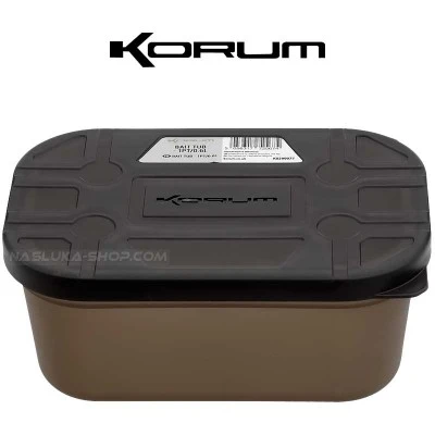 Кутия за стръв с капак Korum Bait Tub 1PT - 0.6л