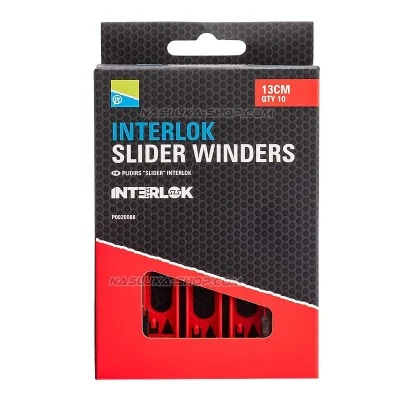 Комплект от 10 бр. совалки за монтажи Preston Interlok Slider Winders - 13 см