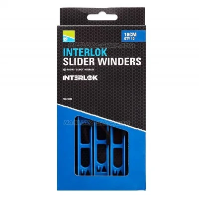 Комплект от 10 бр. совалки за монтажи Preston Interlok Slider Winders - 18 см