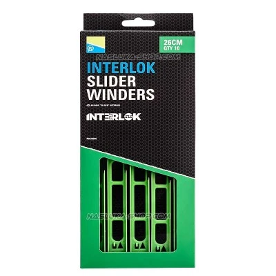 Комплект от 10 бр. совалки за монтажи Preston Interlok Slider Winders - 26 см