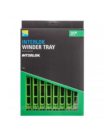 Тава с 8 бр. совалки за монтажи Preston Interlok Winder Tray - 26 см
