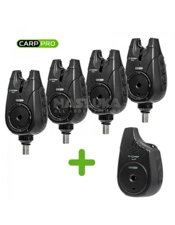 Комплект сигнализатори за шаран Carp Pro D-Carp WT Bite Alarm Set 4+1