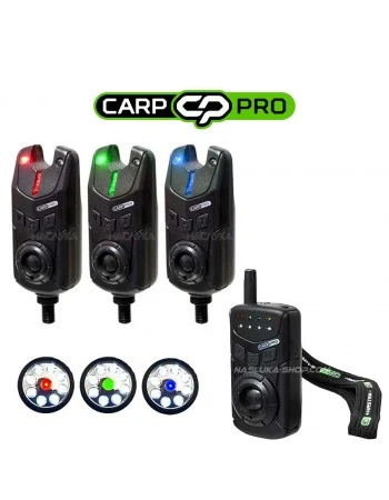 Комплект шарански сигнализатори с лампа Carp Pro Hastam 3+1