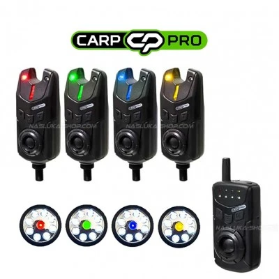 Комплект шарански сигнализатори с лампа Carp Pro Hastam 4+1
