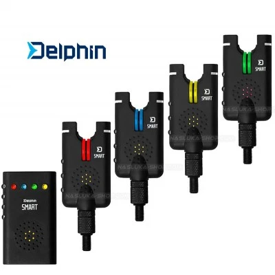 Комплект сигнализатори за риболов на шаран Delphin Smart 4+1