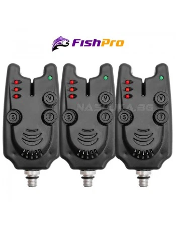 Комплект от 3 сигнализатора FishPro Leader