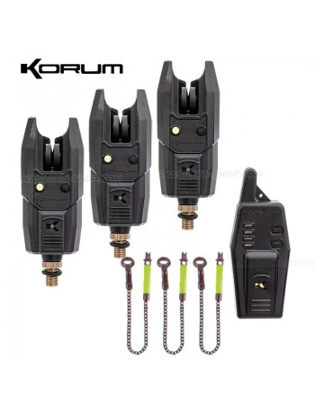 Комплект сигнализатори с централа и обтегачи Korum KBI-R 3+1