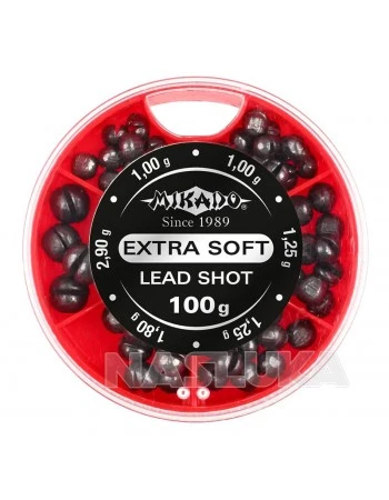 Тежести за плувка в кутия Mikado Extra Soft Lead Shot 1.00-2.90г - 100г