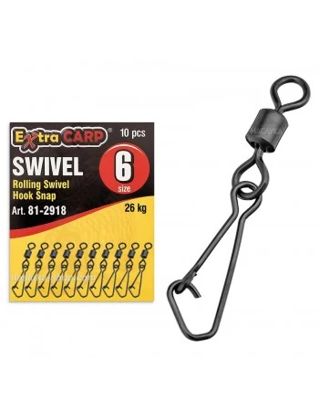 Вирбели с карабина Extra Carp Rolling Swivel Hook Snap