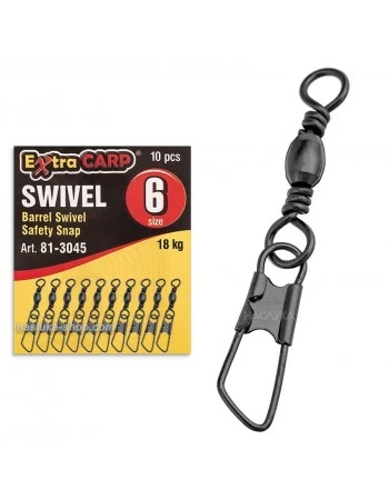 Вирбели с карабина Extra Carp Barrel Swivel Safety Snap