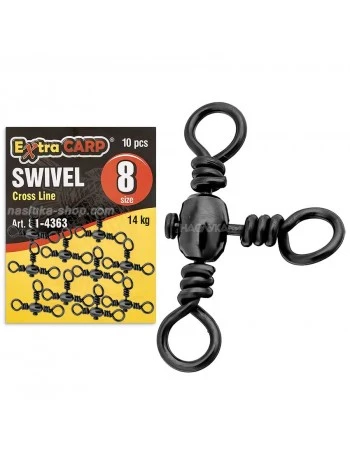 Тройни вирбели Extra Carp Cross Line Swivel
