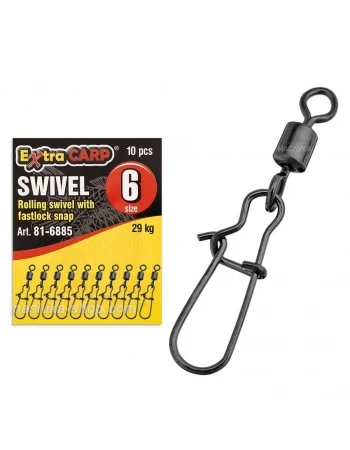 Вирбели с карабина Extra Carp Rolling Swivel Fastlock Snap