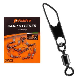 Вирбели с карабина FishPro Safety Snap Вирбели с карабина FishPro Safety Snap