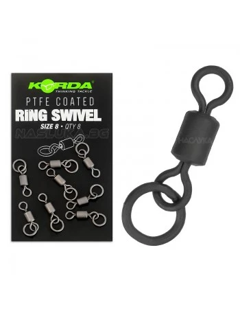 Вирбели с ринг Korda PTFE Coated Ring Swivel - 8 бр.