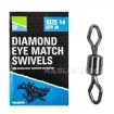 Вирбели Preston Innovation Diamond Eye Match Swivels - 20 бр.