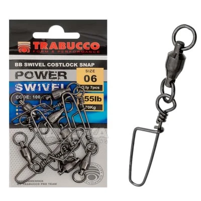 Усилени вирбели Trabucco BB Swivel Costlock Snap
