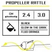 Пропелер-тракалка за сом Black Cat Propeller Rattle - Glow in The Dark