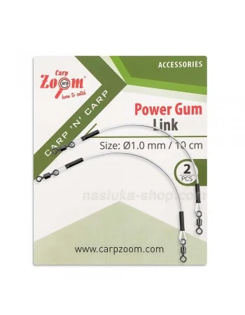 Еластични фидер връзки с вирбели Carp Zoom Power Gum Link Swivels