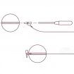 Стопери за монтажи на косъм Delphin Q-Stop - Orange Transparent