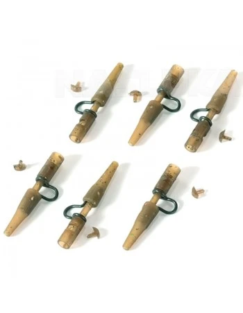Клипсове за шарански монтажи Extra Carp Camou Heavy Lead Clip & Pin 3821 - 6 бр.