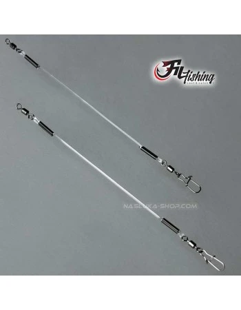 Еластични връзки с вирбели и карабина за фидер Fil Fishing Power Gum Link Swivels Snap - 7546