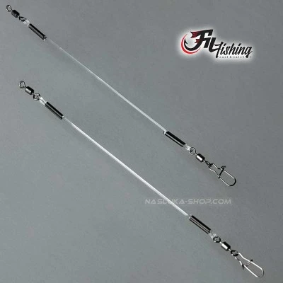 Еластични връзки с вирбели и карабина за фидер Fil Fishing Power Gum Link Swivels Snap - 7546