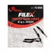 Еластични поводи за фидер с вирбел и бърза връзка Filex Feeder Gum Links 8840 - 2 бр.