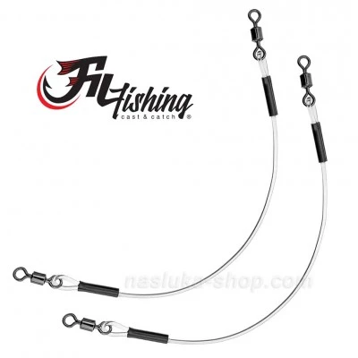 Еластични връзки с вирбели за фидер Fil Fishing Power Gum Link Swivels - 7539