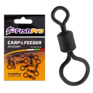 Вирбели за шарански монтажи FishPro Big Eye Rolling Swivel Вирбели за шарански монтажи FishPro Big Eye Rolling Swivel