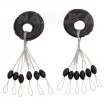 Стопери за монтажи FishPro Line Stopper Oval 12 бр., Black