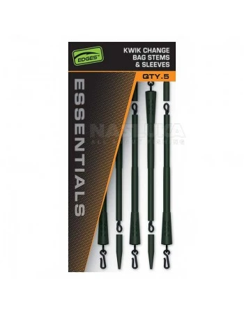 Монтаж за PVA Fox Edges Kwik Change Bag Stems and Sleeves, 5 бр.