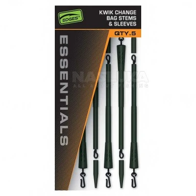 Монтаж за PVA Fox Edges Kwik Change Bag Stems and Sleeves, 5 бр.