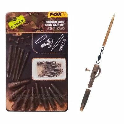 Материали за монтажи Fox Power Grip Lead Clip Kit - Camo
