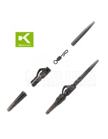 Комплект бързи връзки с клипс и шлаух Korum Camo Safety Clip Kit QC, 4 бр.