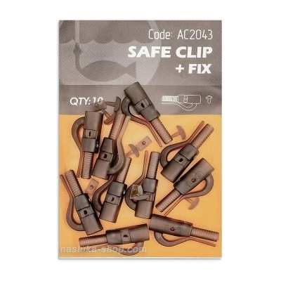 Клипсове за шарански риболов Life Orange Safe Clip + Fix - AC2043