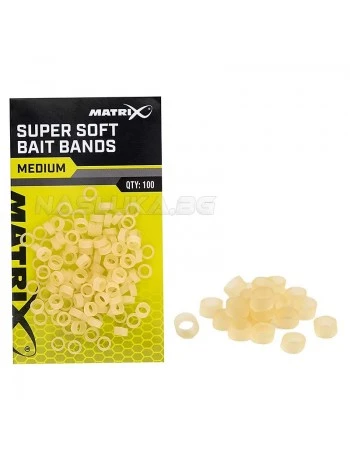 Силиконови рингове Matrix Super Soft Bait Bands - 100 бр.