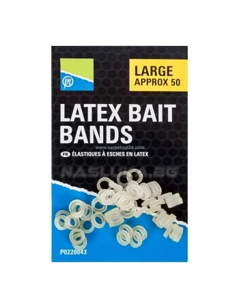 Силиконови рингове за стръв Preston Latex Bait Bands 50 бр.- Large